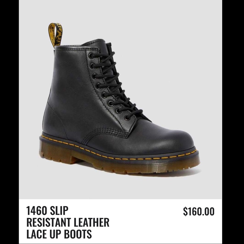 Dr Martens black nonslip boots